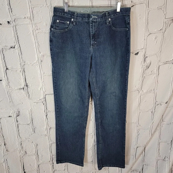 Riders by Lee Womens Boot Cut Jeans Medium Blue Stretch No Gap Denim Bootcut 14L - Picture 1 of 4